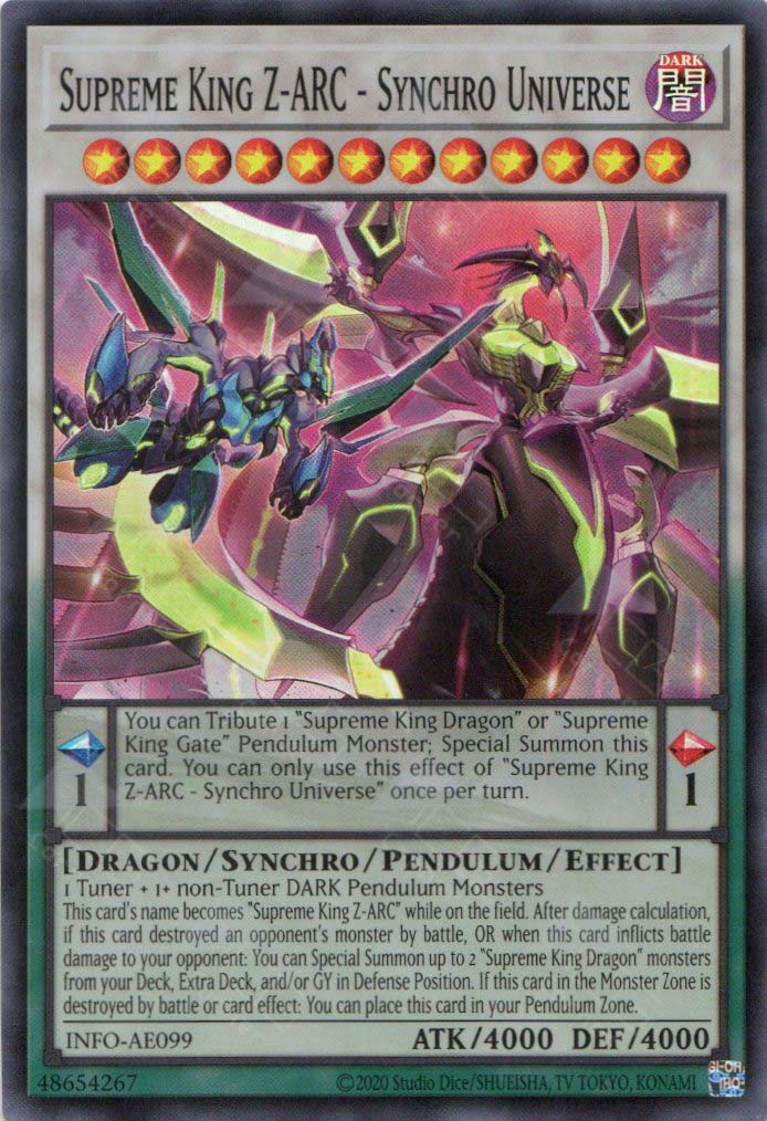 INFO-AE099 Supreme King Z-ARC - Synchro Universe (SR) TCG Corner INFO-AE099 Supreme King Z-ARC - Synchro Universe (SR) TCG Corner