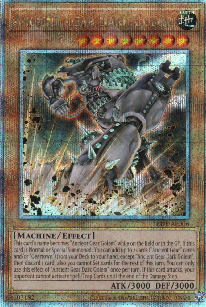 LEDE-AE006 Ancient Gear Dark Golem (QCSR) TCG Corner LEDE-AE006 Ancient Gear Dark Golem (QCSR) TCG Corner