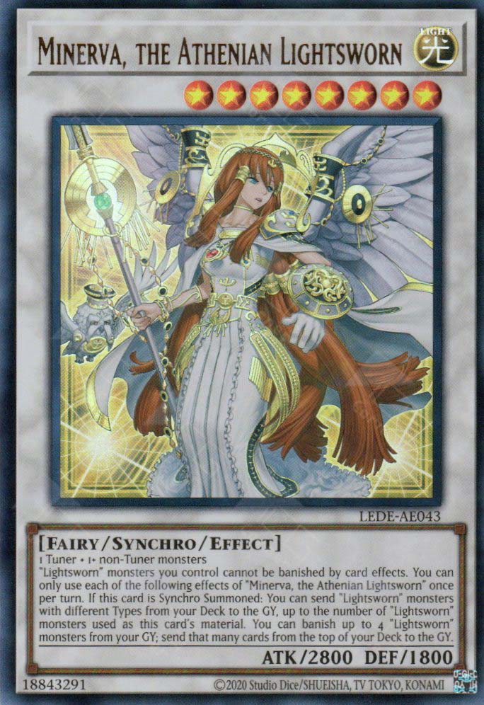 YuGiOh Trading Card Game Legacy of Destruction Ultra Rare Minerva, the Athenian Lightsworn Lede-en043