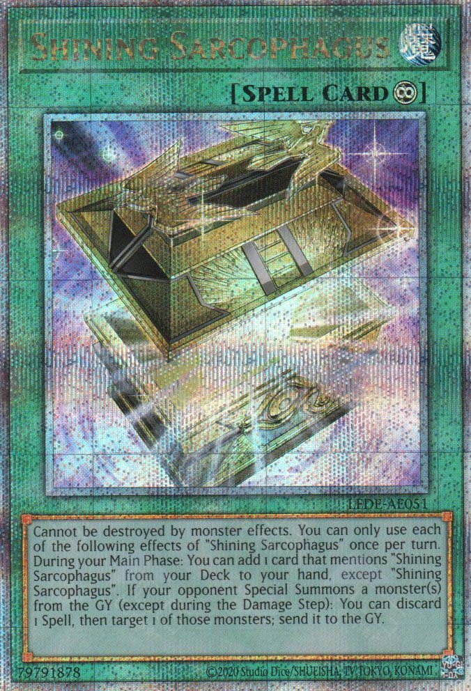yugioh cards that let you search your deck for spells LEDE-AE051 Shining Sarcophagus (QCSR) (Status B) – TCG Corner