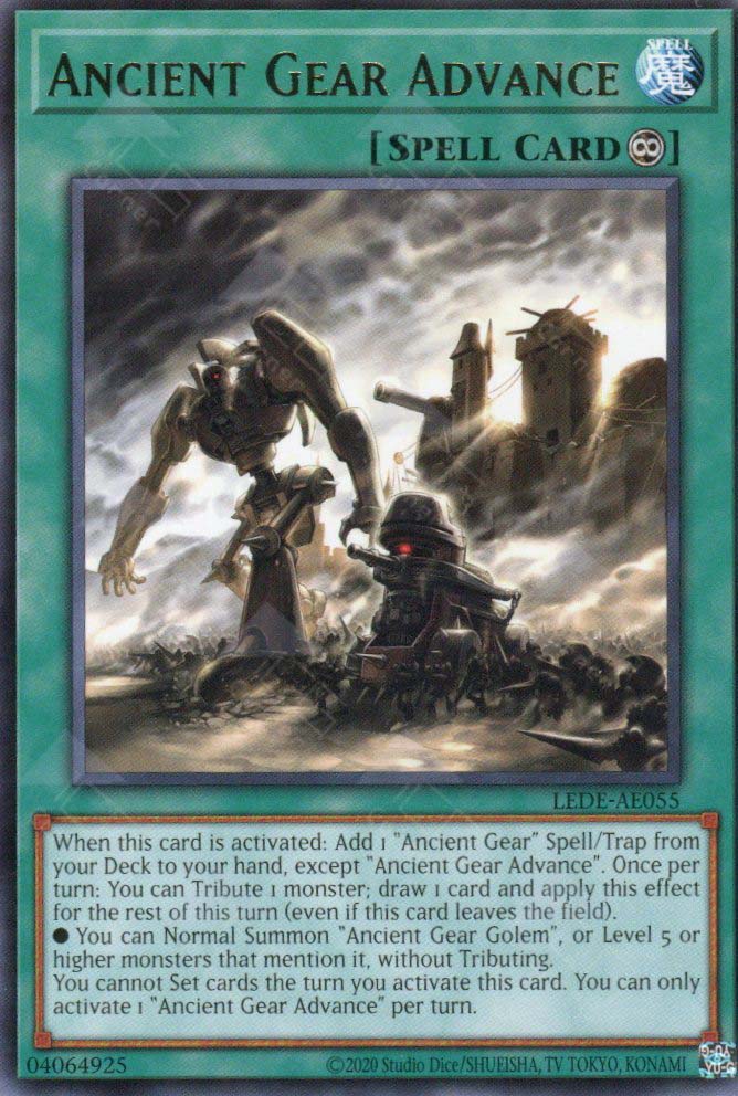 yugioh cards ancient gear LEDE-AE055 Ancient Gear Advance (R) – TCG Corner