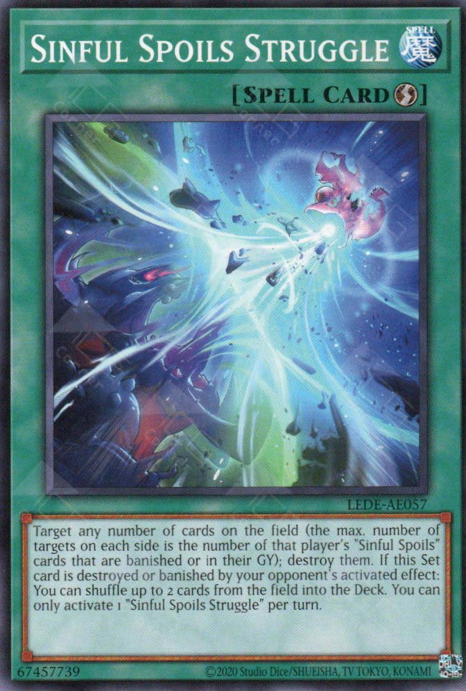 no u card yugioh LEDE-AE057 Sinful Spoils Struggle (N) – TCG Corner