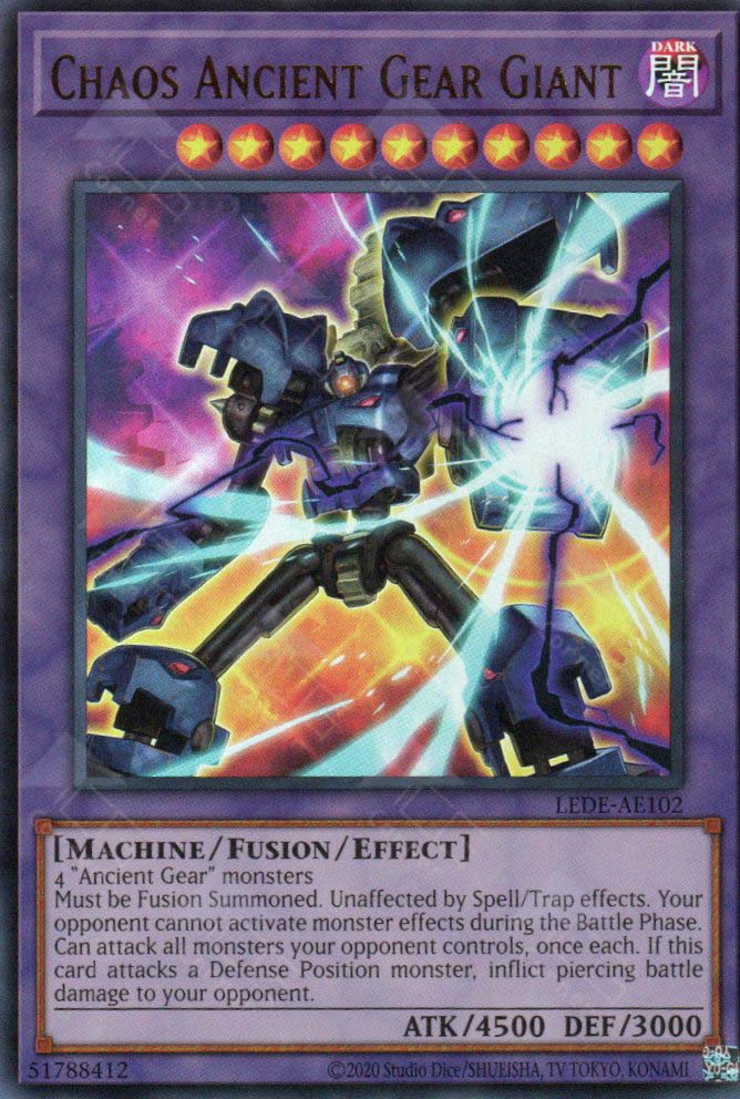 yugioh cards with 3000 attack LEDE-AE102 Chaos Ancient Gear Giant (UR) – TCG Corner