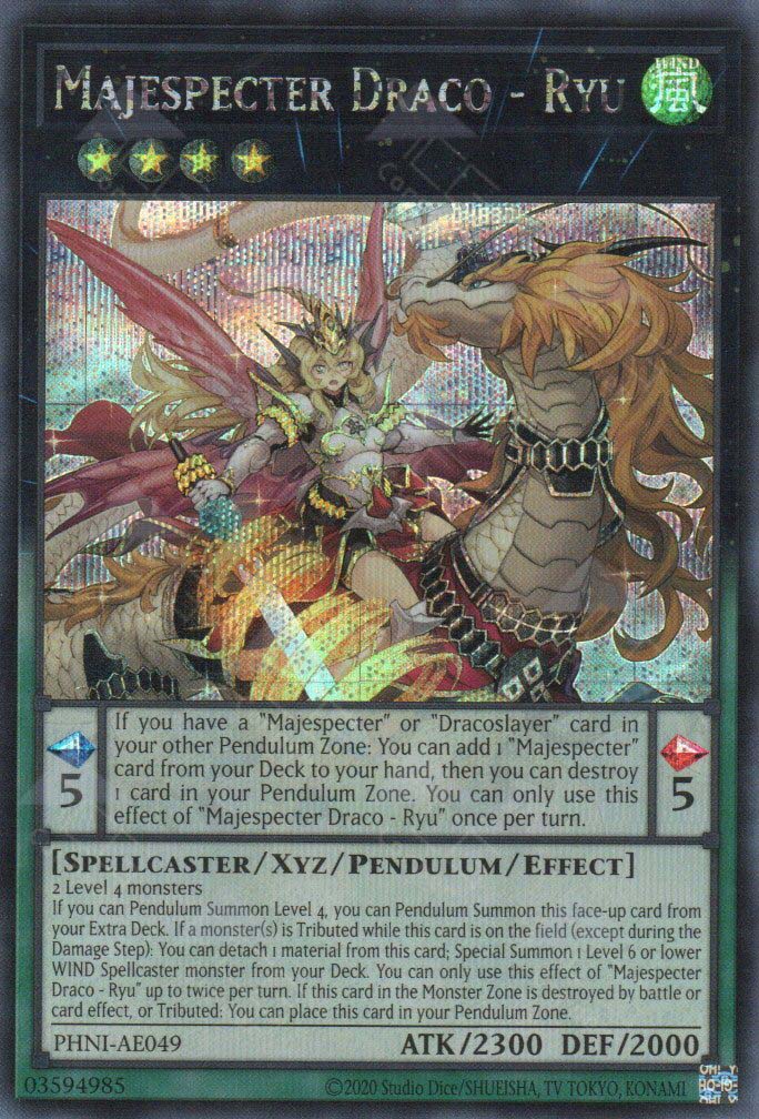 yugioh majespecter cards PHNI-AE049 Majespecter Draco