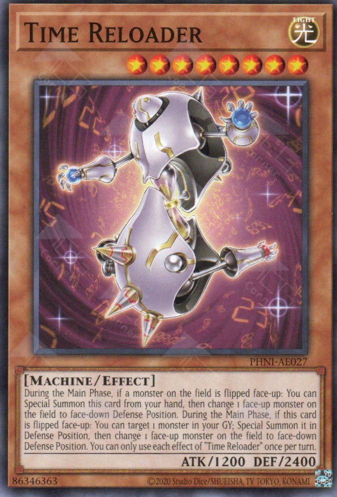 time machine yugioh card PHNI-AE027 Time Reloader (N) – TCG Corner