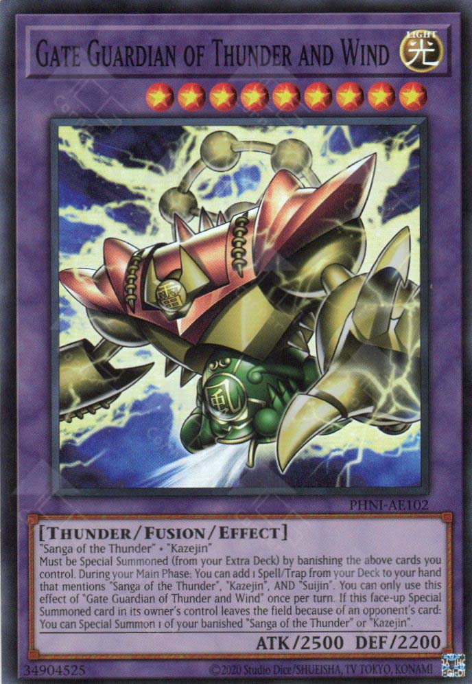 PHNI-AE102 Gate Guardian of Thunder and Wind (SR) TCG Corner PHNI-AE102 Gate Guardian of Thunder and Wind (SR) TCG Corner