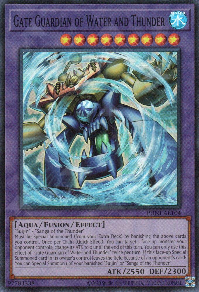yugioh egyptian god cards wallpaper PHNI-AE104 Gate Guardian of Water and Thunder (SR) – TCG Corner