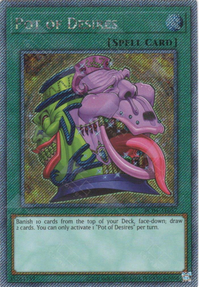 pot of yugioh cards YuGiOh Toon Chaos Rare Pot of Desires TOCH-EN057