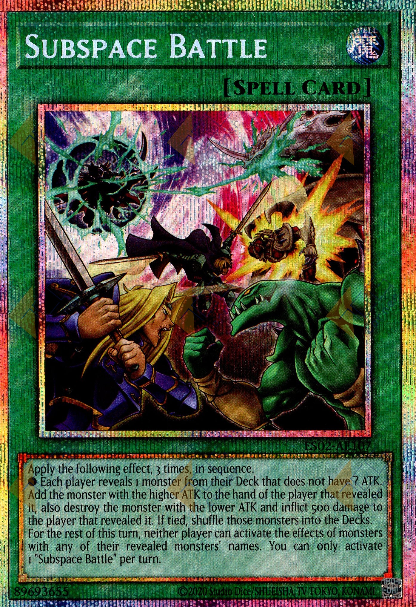 prismatic rare yugioh cards ES02-AE107 Subspace Battle (Prismatic Secret Rare) – TCG Corner subtype_event-box the Primal Being once 1990 Fleer Update Baseball Pack Options:Charizard (Heavy)