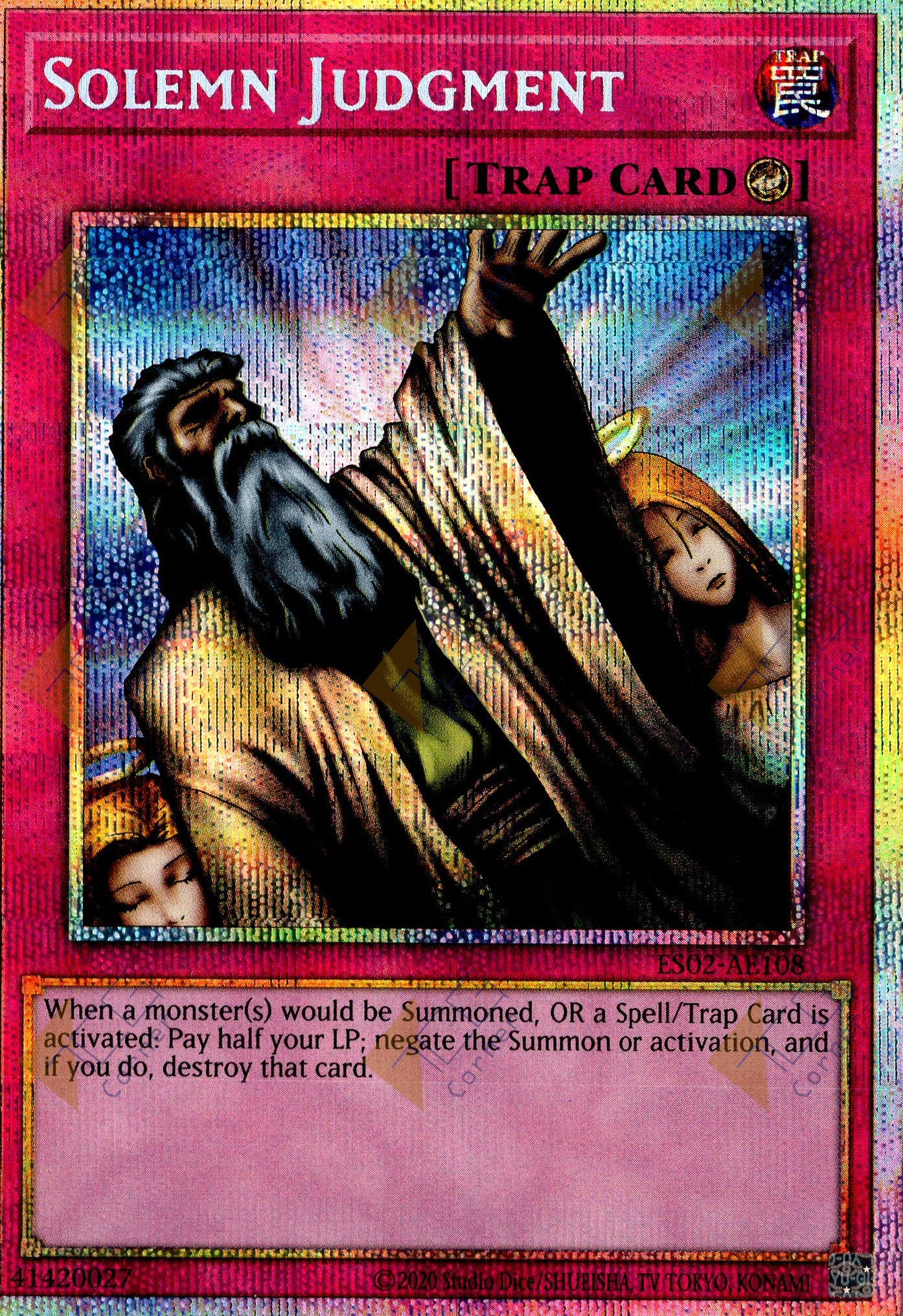 ES02-AE108 Solemn Judgment (Prismatic Secret Rare) (Status B
