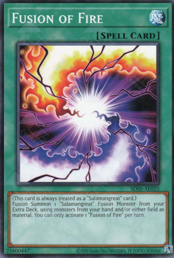 yugioh prize card SDSS-AE025 Fusion of Fire (N) – TCG Corner