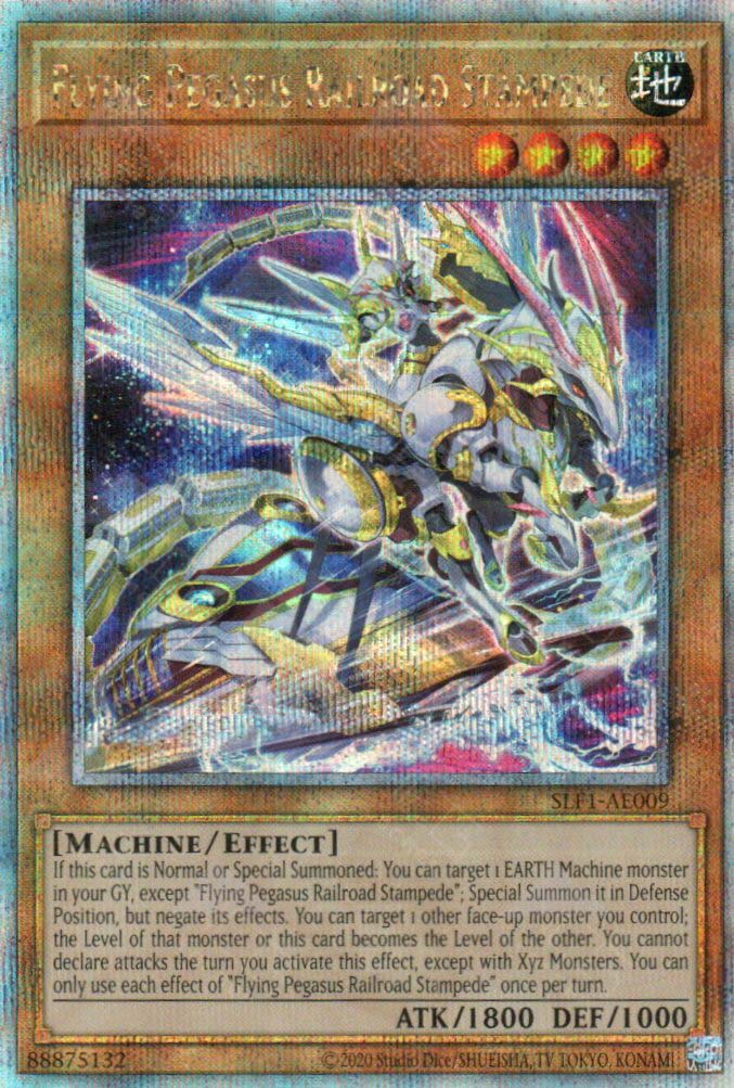 yugioh pegasus cards SLF1-AE009 Flying Railroad Stampede (QCSR) (Alternate Art) – TCG Corner you can place it Designs:Design 67 Commemorate another year of stitch