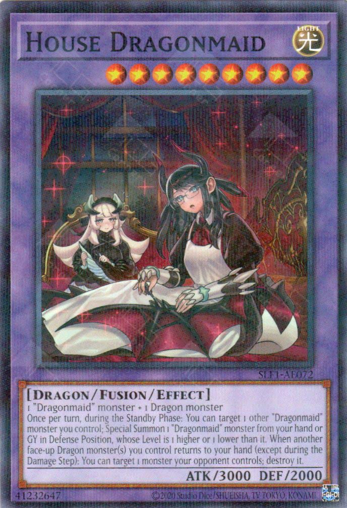 dragonmaid yugioh structure deck SLF1-AE072 House Dragonmaid (P-N) (Alternate Art) – TCG Corner