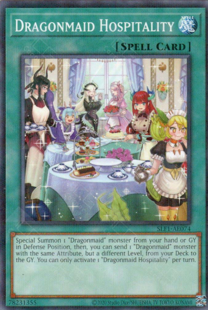 yugioh deck dragonmaid SLF1-AE074 Dragonmaid Hospitality (P-N) (Alternate Art) – TCG Corner