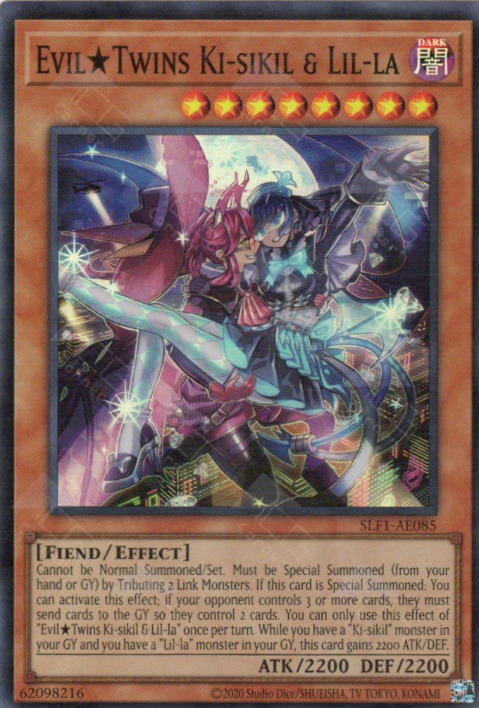 twin deck yugioh SLF1-AE085 Evil?Twins Ki-sikil & Lil-la (SR) – TCG Corner