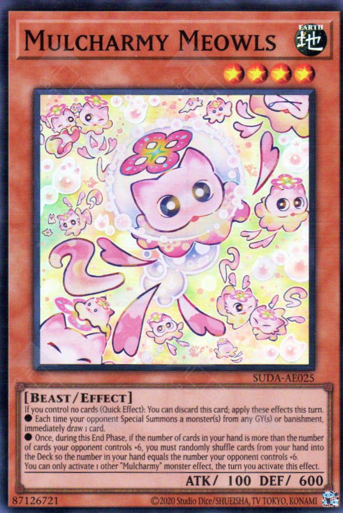 YuGiOh Supreme Darkness Secret Rare Mulcharmy Meowls Suda-en025 YuGiOh Supreme Darkness Secret Rare Mulcharmy Meowls Suda-en025