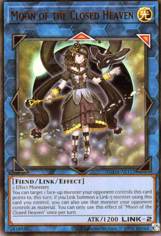 moon yugioh card Suda-AE112 Moon of the Closed Heaven (UR)