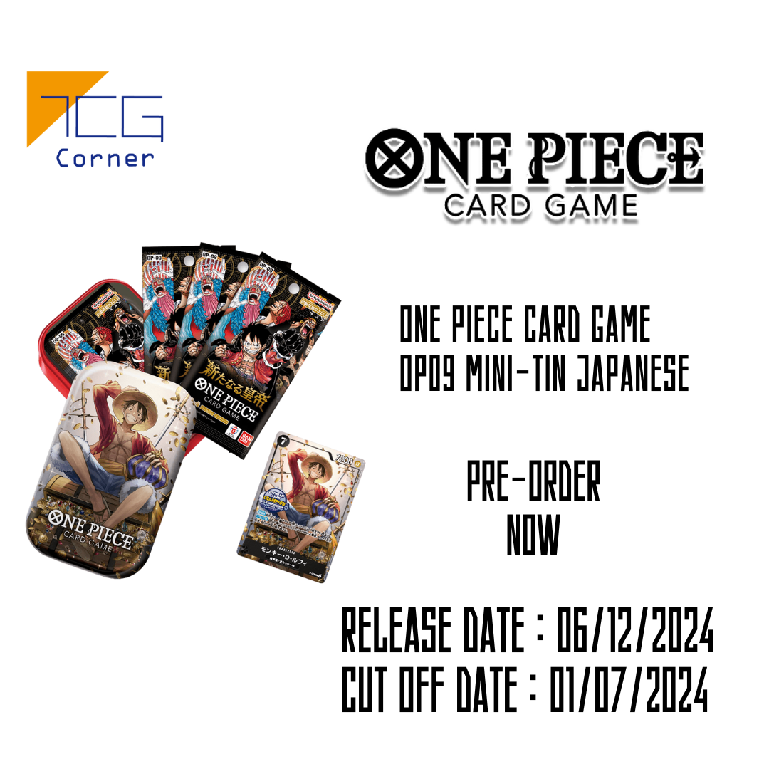 One Piece Card Game OP09 Mini-tin(Asia only) Japanese Pre-Order TCG Corner One Piece Card Game OP09 Mini-tin(Asia only) Japanese Pre-Order TCG Corner