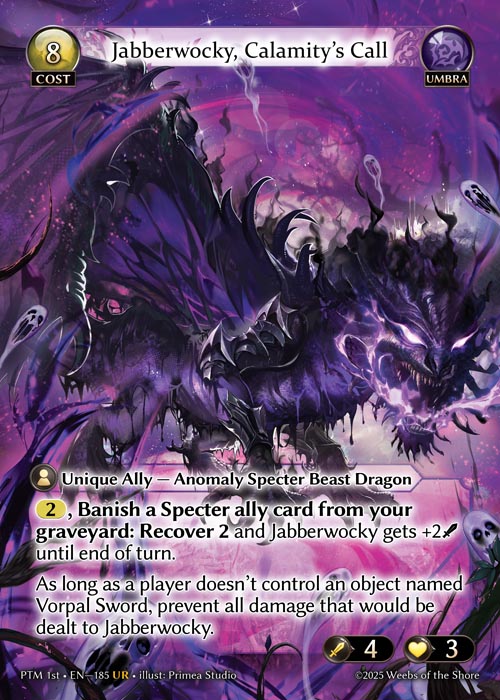 PTM 1st-185 Jabberwocky, Calamity's Call (Ultra Rare) – TCG Corner