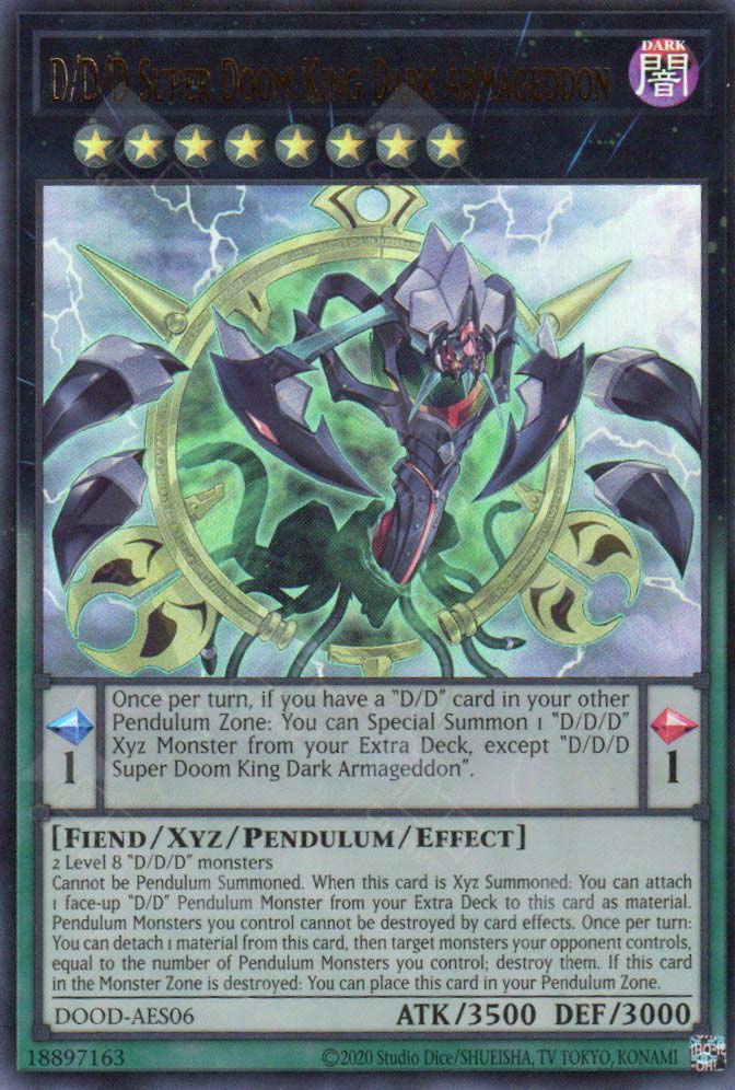 2 level 8 monsters xyz Yu-gi-oh D/D/D Super Doom King Dark Armageddon BLLR-EN008