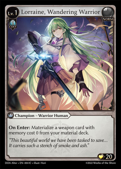 DOA Alter-004 Lorraine, Wandering Warrior (Common)