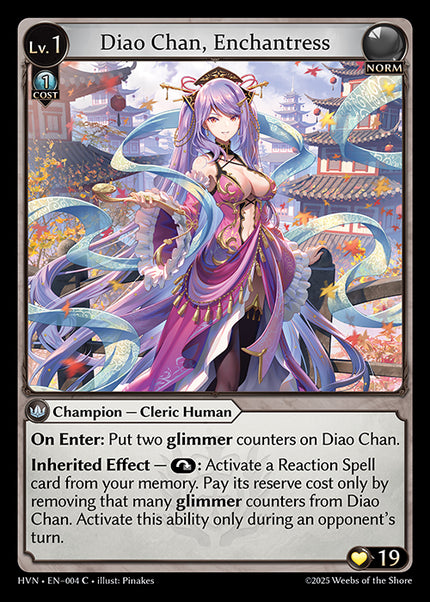 HVN-004Diao Chan, Enchantress (Common)