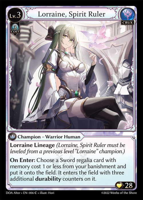 DOA Alter-006 Lorraine, Spirit Ruler (Common)