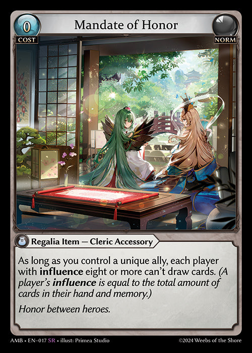 AMB-017 Mandate of Honor  (SR)