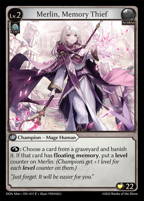 DOA Alter-017 Merlin, Memory Thief (Common)