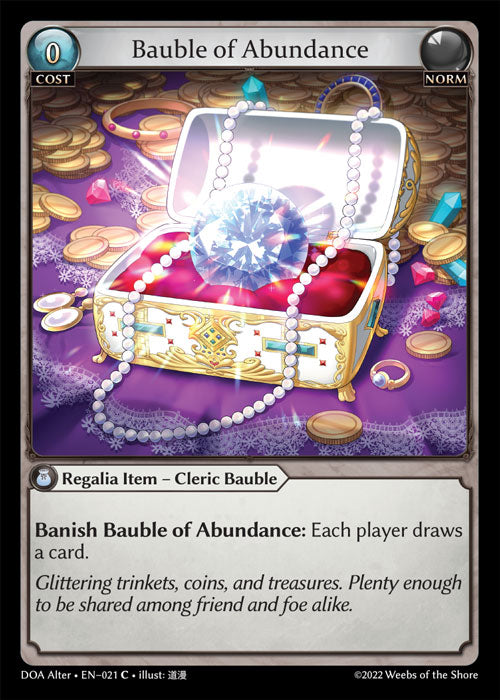 DOA Alter-021  Bauble of Abundance (Common)