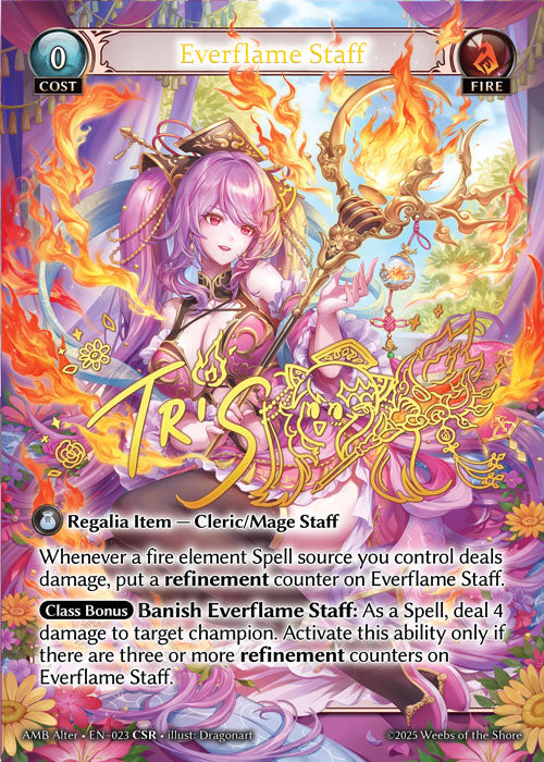 AMB Alter-023 Everflame Staff (Collector Super Rare)