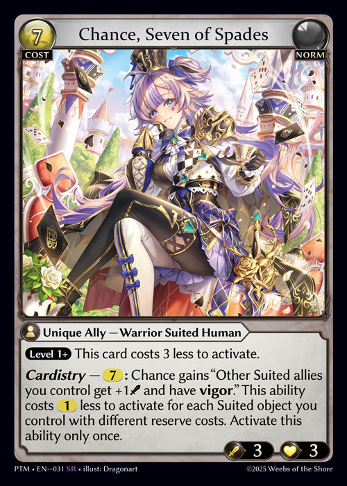 PTM-031 Chance, Seven of Spades (Super Rare)