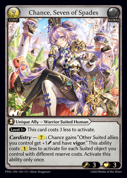 PTM-031 Chance, Seven of Spades (Super Rare)