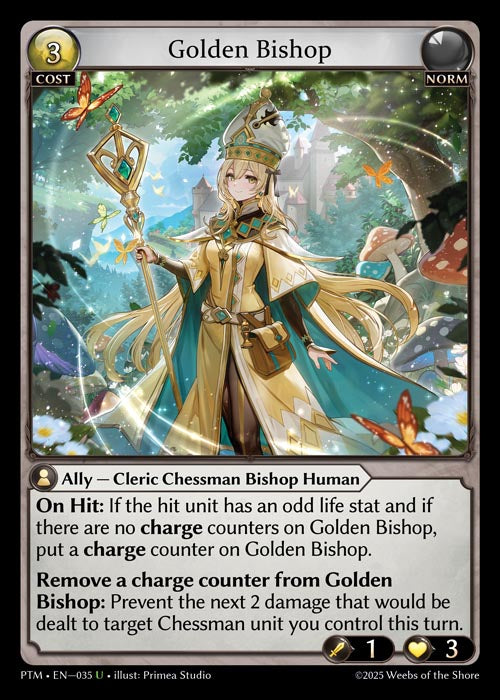 PTM-035 Foil-Golden Bishop (Uncommon)