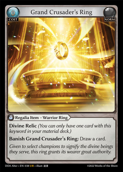 DOA Alter-038 Grand Crusader's Ring (Ultra Rare)