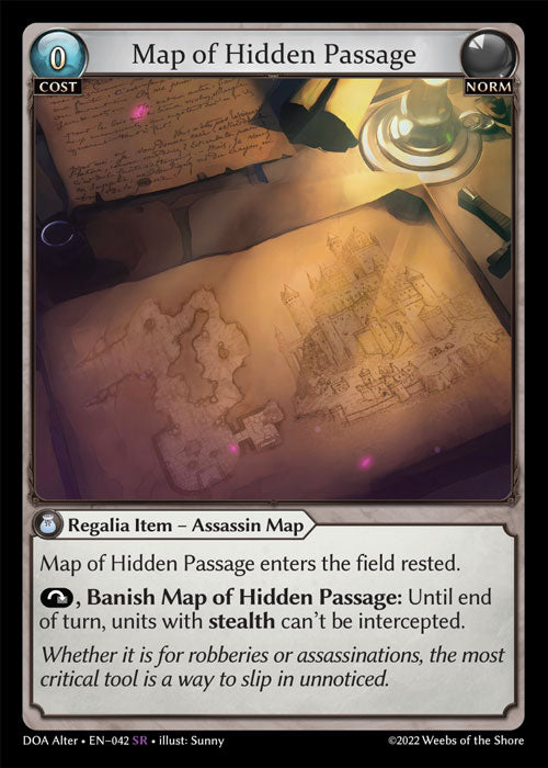 DOA Alter-042 Map of Hidden Passage (Super Rare)