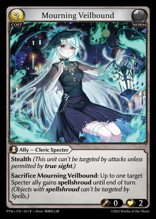 PTM-051 Foil-Mourning Veilbound (Common)