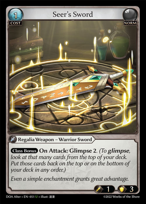 DOA Alter-051 Seer's Sword (Uncommon)