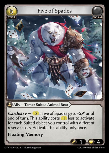 DTR-062 Five of Spades (Common)