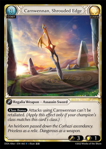 DOA Alter-065 Carnwennan, Shrouded Edge (Rare)