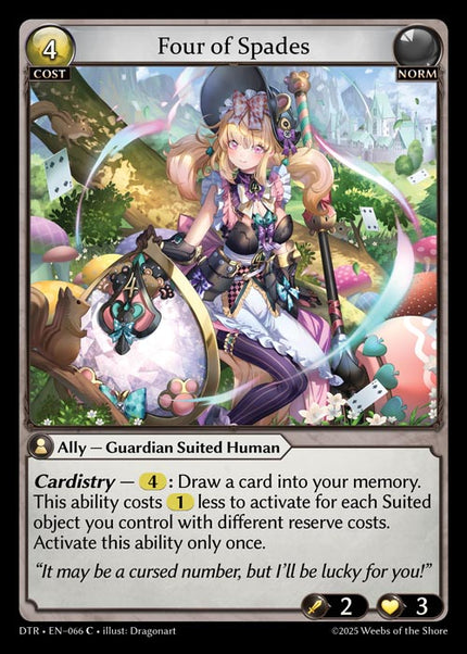 DTR-066 Foil-Four of Spades (Common)
