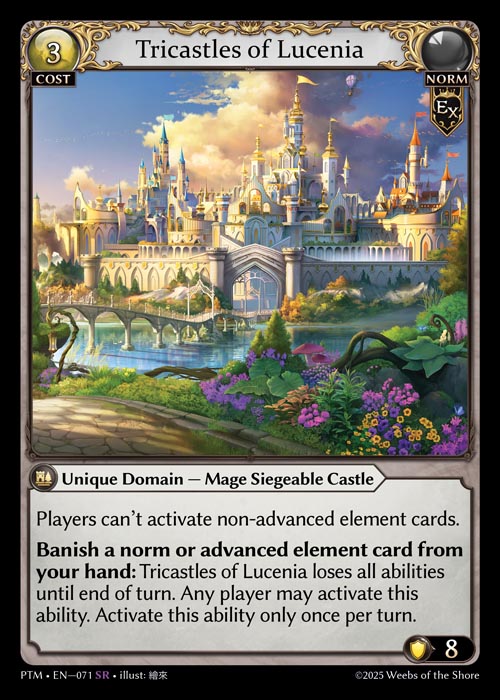 PTM-071 Tricastles of Lucenia (Super Rare)