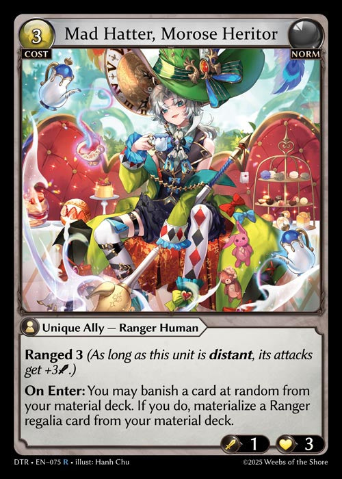 DTR-075 Mad Hatter, Morose Heritor (Rare)