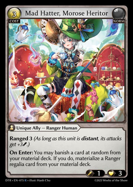 DTR-075 Mad Hatter, Morose Heritor (Rare)