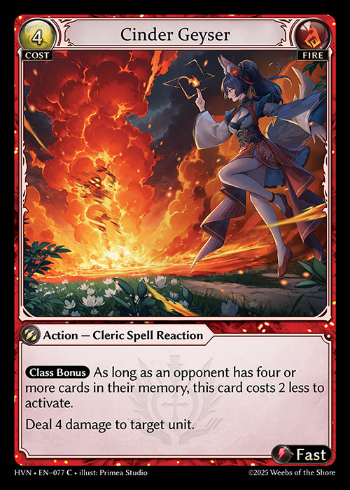 HVN-077Cinder Geyser (Common)
