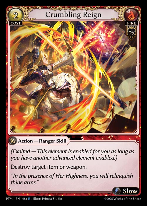 PTM-081 Crumbling Reign  (Rare)