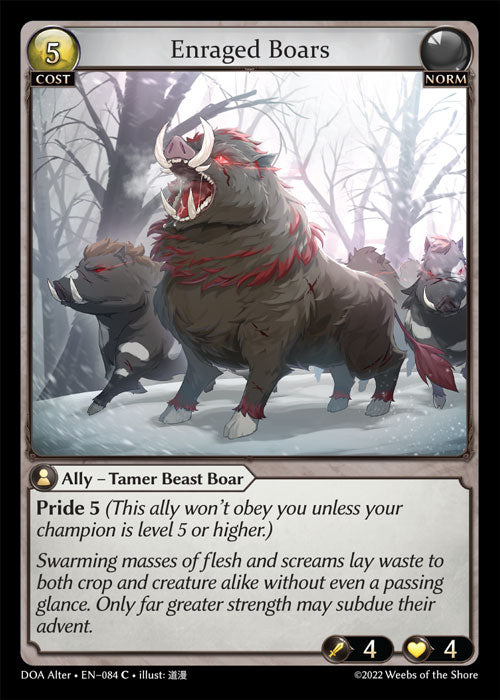 DOA Alter-084 Enraged Boars (Common)