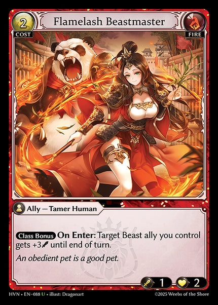 HVN-088Flamelash Beastmaster (Uncommon)