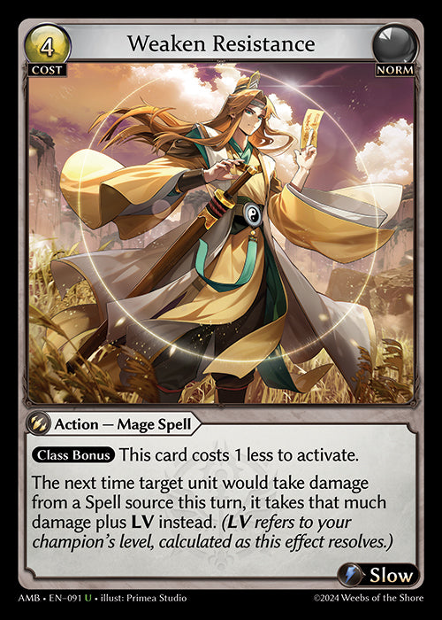 AMB-091 Weaken Resistance (U)