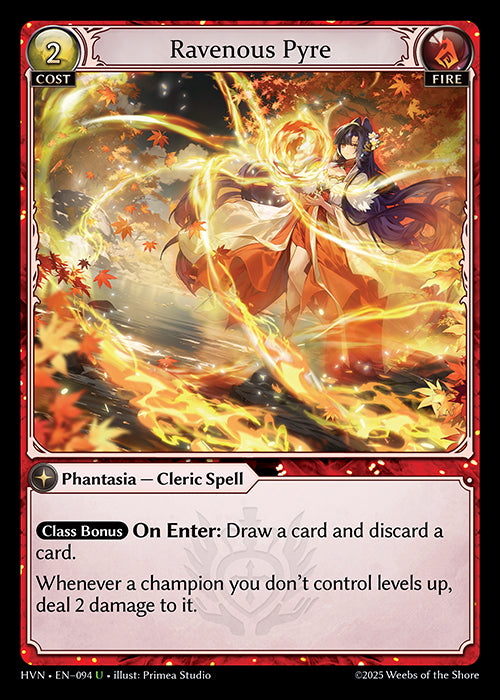 HVN-094 Foil-Ravenous Pyre (Uncommon)